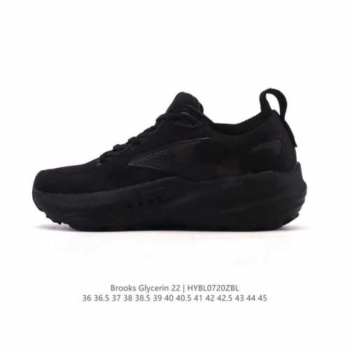 新品公司级 Brooks布鲁克斯Glycerin 22甘油 跑步鞋男女新款透气缓震支撑运动 甘油22跑鞋是布鲁克斯。甘油22拥有非常亮眼的外观设计，采用了鲜艳夺