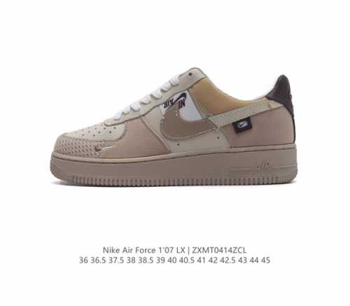 耐克 Nike Air Force 1 '07 Low 空军一号含气垫 低帮百搭厚底增高休闲运动板鞋。柔软、弹性十足的缓震性能和出色的中底设计，横跨复古与现代的