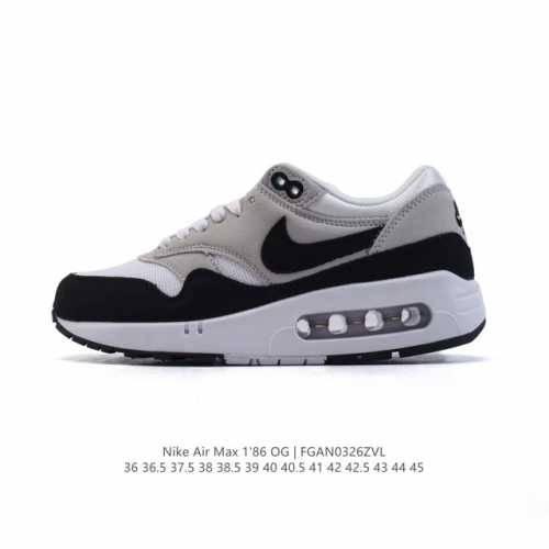 180 耐克Nike Air Max 1'86 Og 经典复古小气垫缓震跑步鞋，穿上Nike Air Max 1 '86 Og 高尔夫球鞋，成就街头传奇。该鞋款