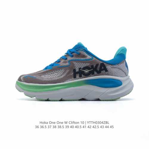 200 【公司级】新款 | Hoka One One 推出升级 Clifton 10 克利夫顿10代 男女士休闲跑步鞋轻量缓震运动鞋。Hoka One One的