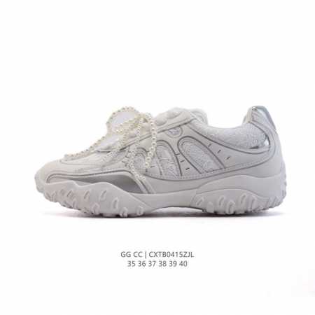 公司级 Gg Cc 女鞋 经典休闲运动鞋奢侈品百搭老爹鞋，在今年仍然很受欢迎。不挑衣服穿，也不挑包，随便搭。它穿上脚超级舒服，很软，还可以增高。鞋面采用的专门定 - 点击图像关闭