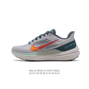 耐克Nike Zoom WINFLO 9代飞线贾卡轻质透气休闲运动跑步鞋“登月温弗洛9代”稳固贴合，助你专注畅跑。疾速风范，打造日常跑步佳选；轻盈非凡，塑就流畅