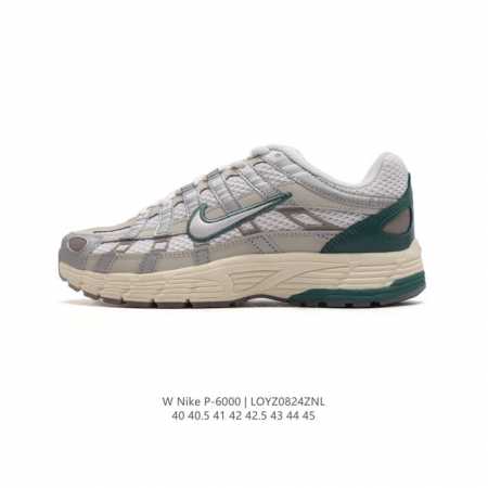 真标 耐克 Nike 男子休闲运动鞋p-6000Premium 轻便舒适透气防滑缓震耐磨跑步鞋。P-6000 是一款植根于 2000 年代风格的混合款式，让人想 - 点击图像关闭