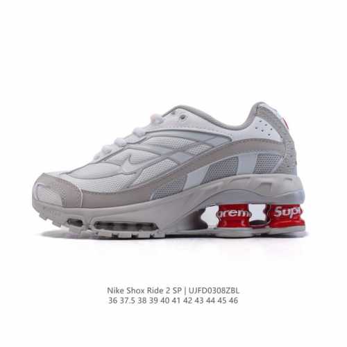 200 【新品】耐克Nike Shox Ride 2 织物 防滑耐磨 复古 跑鞋 气垫缓震运动篮球鞋 Shox系列：舒适与时尚的完美结合，这款现代经典之作，凭借