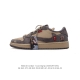 公司级耐克 乔丹 悟空 直面天命 Aj1倒勾travis Scott X Air Jordan 1 ” Reverse Mocha “ Aj1乔1 Ts 鬼脸