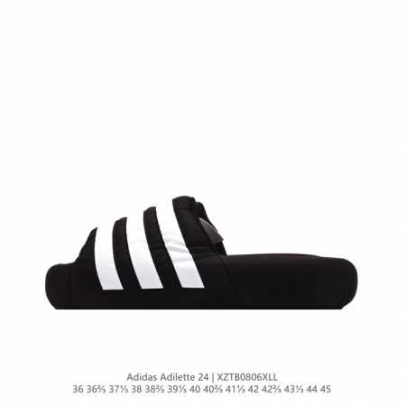 阿迪达斯adidas Adilette 24 夏季时尚舒适男女士凉拖鞋 高品质 厚底增高一字拖鞋沙滩鞋 休闲运动拖鞋 脚极感致舒适。 尺码: 36-45含半码 - 点击图像关闭