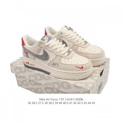 耐克 Nike Air Force 1 '07 Low 空军一号含气垫 小白鞋 低帮百搭厚底增高休闲运动板鞋。柔软、弹性十足的缓震性能和出色的中底设计，横跨复古