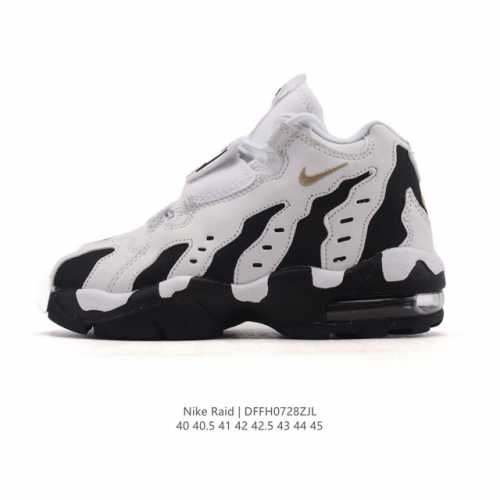 新品公司级 Nike耐克 Air Raid 男款 中帮耐磨训练运动实战篮球鞋 织物合成革 舒适百搭 气垫缓震减震防滑耐磨包裹性支撑轻便 中帮 复古篮球鞋尺码：4