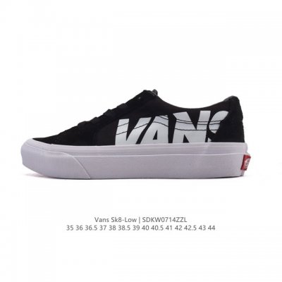 万斯 Vans Sk8-Low 经典款 小红书爆款低帮休闲帆布拼接硫化板鞋工艺：硫化1:1 重量1:1、真标、原钢印、材质标、鞋型标、合格证 尺码：35 36