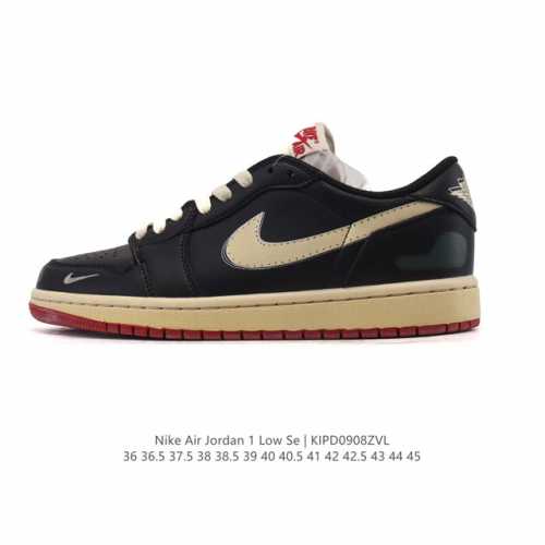 耐克 乔丹Air Jordan 1 Low Aj1 乔1 乔丹1代Aj1 低帮复古文化休闲运动篮球鞋。该鞋款从 1985 年元年款汲取设计灵感，焕新演绎简约经典