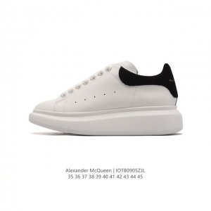 公司级 Alexandermcqueen 亚历山大 麦昆mcq 运动小白鞋厚底增高闪尾光滑牛皮平底鞋休闲鞋 时尚男女板鞋潮运动鞋 ，火爆到大街小巷无人不知，无人