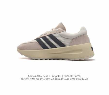 Adidas 阿迪达斯 Originals Athletics Los Angeles 中性经典运动跑鞋厚底增高老爹鞋 Los Angeles 凭借简约的造型轮 - 点击图像关闭