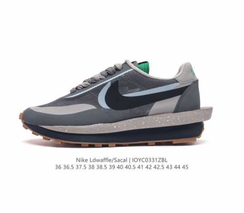 耐克 Nike 耐克双勾swoosh跑鞋 厚底增高运动鞋 Sacai X Nike Ldwaffle 慢跑鞋 Sacai 将 Nike 经典鞋款 Waffle