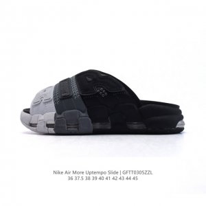 140 【降价】耐克 Nike Air More Uptempo Slide皮蓬拖鞋 休闲沙滩鞋 家居拖鞋 以流行于街头的涂鸦文化为设计灵感，整体的设计风格夸张