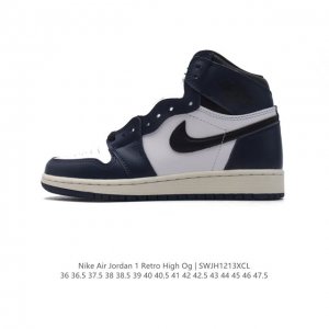 公司级 头层皮 耐克 男女同款运动板鞋 Nike Air Jordan 1 Retro High Og 乔丹一代aj1 乔1 Aj1 篮球鞋复刻运动鞋。皮面高帮