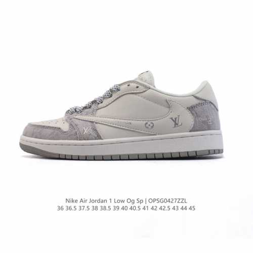 真标 耐克 Nike Air Jordan 1 Low Og Sp Military Blue Aj1乔1倒勾 2025年新款 蛇年新款 路易威登联名 低帮篮球