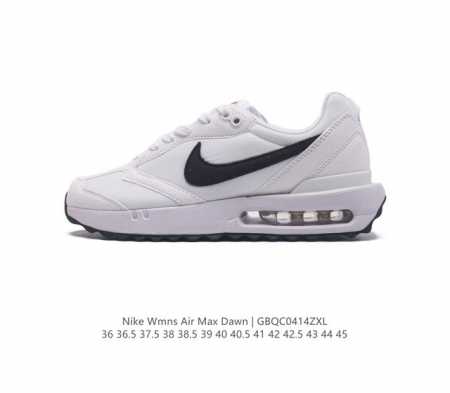 耐克 Nike Air Max Dawn 黎明系列 低帮气垫百搭休闲运动慢跑鞋。从配色上彰显出浓厚的复古气质。最大的亮点当属鞋型设计上加入结构元素，汲取1984 - 点击图像关闭