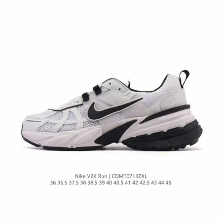 公司级 Nike 耐克 V2K Run 减震防滑 复古低帮运动跑步鞋 超火复古跑鞋，采用太空革组合呼吸网眼布鞋面材质，搭载正确4层组合底模，嵌入Tpu加固稳定模 - 点击图像关闭