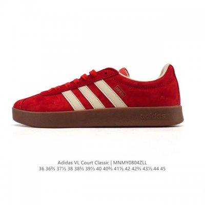 阿迪达斯 Adidas Vl Court Classic Shoes 运动休闲板鞋德训鞋 T头鞋 这款Adidas经典运动鞋，以经典造型塑就百搭风格。灵感源自A