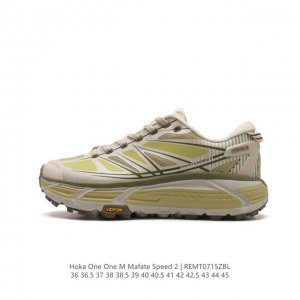 玛法特二代 Hoka One One Mafate Speed 2 Low 轻量低帮户外越野跑鞋 户外山脉越野轻量运动跑鞋。鞋面用轻的无缝架构，鞋带用了弹性不易
