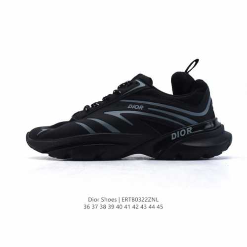 210 【公司级】Dior 迪奥 高奢品牌 彰显高级气质 Dior 运动鞋低帮系列复古休闲鞋时尚慢跑鞋厚底老爹鞋圆头系带 运动跑鞋 生活休闲鞋 男女款 时髦单品