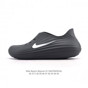 耐克 Nike Reactx Rejuven8 沙滩鞋 柔软回弹耐磨透气凉拖鞋 25夏季新款轻便透气洞洞鞋外穿休闲运动鞋 Hv5060-002 采用质感柔软且出
