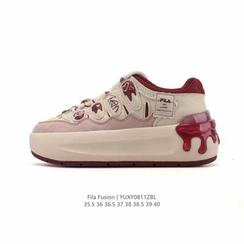 公司级 斐乐 女款老爹鞋 Fila Fusion 厚底增高百搭运动板鞋 意大利百年经典运动品牌，网红单品 小红书推荐爆款 Fila斐乐新款小白鞋斐乐潮牌文化街头