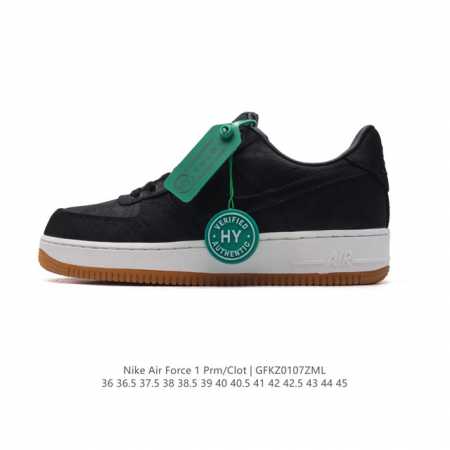 公司级耐克 空军一号 Af1运动板鞋 附送清洁刷 陈冠希凝结集团clot X 藤原浩闪电fragment Design X Nike Air Force 1 J - 点击图像关闭