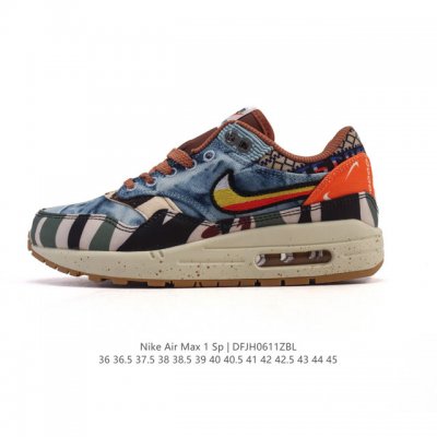 公司级 耐克 Concepts X Nike Air Max 1 Sp Mellow 复古 腰果花 低帮 气垫 休闲跑步鞋 男女子同款运动鞋，气垫百搭跑步鞋。融