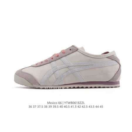 Asics 亚瑟士 女鞋真标半码制 配足弓鞋垫 日产经典老牌-鬼塚虎 Onitsuka Tiger Mexico 66经典墨西哥系列复古经典百搭板鞋休闲运动鞋慢 - 点击图像关闭