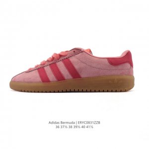 阿迪达斯 Adidas 德训鞋系列 清新 马卡龙 造型！阿迪达斯全新三叶草 Bermuda 运动板鞋悄悄上架！近期，Adidas Originals Bermu