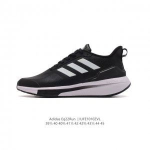 公司级 阿迪达斯 Adidas Eq22Run Yy 轻盈跑鞋。系列街头网布透气时尚运动慢跑鞋。经典复古的外观，打造街头跑鞋时尚感，后跟嵌入了tpu，支撑锁定双