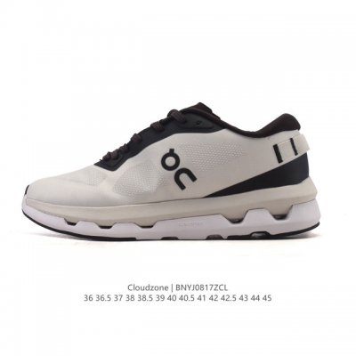 新品 昂跑 On 男女子25新款跑步鞋 Cloudzone 透气支撑缓冲抓地超轻 冰白灰色 On昂跑Cloudzone 2025春夏时尚休闲运动鞋以科幻短片 Z