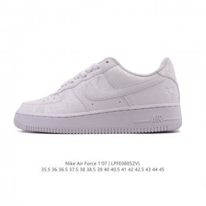 科比联名公司级 新款 Af1耐克 Nike Air Force 1 ‘07 Low 空军一号 气垫厚底增高百搭运动板鞋 原楦头原纸板 小白鞋 打造纯正空军版型，