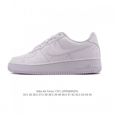 科比联名公司级 新款 Af1耐克 Nike Air Force 1 ‘07 Low 空军一号 气垫厚底增高百搭运动板鞋 原楦头原纸板 小白鞋 打造纯正空军版型，