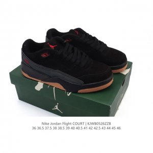 耐克 Nike 乔丹 Jordan Flight Court 时尚休闲 防滑耐磨 低帮运动鞋 复古篮球鞋 男女同款 Jordan 新鞋型 又来了 新配色曝光 滑
