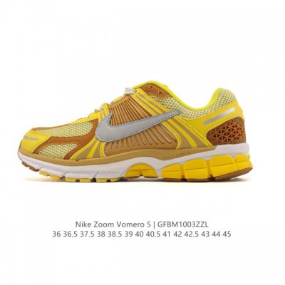 Nike 耐克夏季 Zoom Vomero 5 运动鞋休闲训练跑步鞋运动鞋 妥帖包覆足部，提供透气支撑效果。耐穿材料组合设计，助你从容应对日常挑战。柔软泡绵和