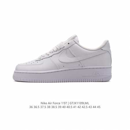 耐克 Nike Air Force 1 '07 Low 空军一号 含气垫 小白鞋 低帮百搭厚底增高休闲运动板鞋。柔软、弹性十足的缓震性能和出色的中底设计，横跨复 - 点击图像关闭