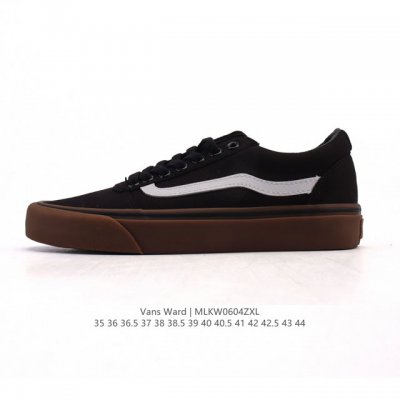 Vans Ward官方同步运动板鞋 Ward鞋款相比Vans其他鞋款并不为太多人熟悉，鞋面采用全帆布材质，鞋帮海绵填充能够很好的保护脚踝，橡胶鞋底及华夫格纹理，