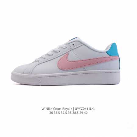 耐克 Nike 男女鞋秋冬季Court Royale Ac运动鞋休闲鞋板鞋 百搭小白鞋，焕新演绎元年款设计，塑就复古网球风范。鞋款承袭简洁线条、经典系带系统和醒 - 点击图像关闭