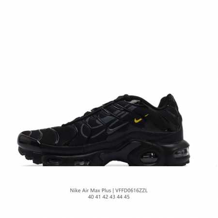 Nike 耐克 男子休闲鞋气垫缓震跑步鞋 Air Max Plus 运动鞋 造型超讨喜！鞋面以帆布和织物材质包裹，保证了轻薄透气，更适合夏季穿着。鞋侧 鱼骨 形 - 点击图像关闭