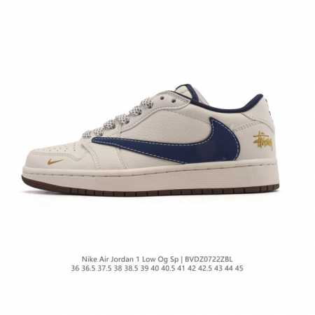 公司级 真标 耐克 Nike Air Jordan 1 Low Og Sp Military Blue Aj1乔1倒勾 2025年新款 蛇年新款 低帮篮球鞋 A - 点击图像关闭