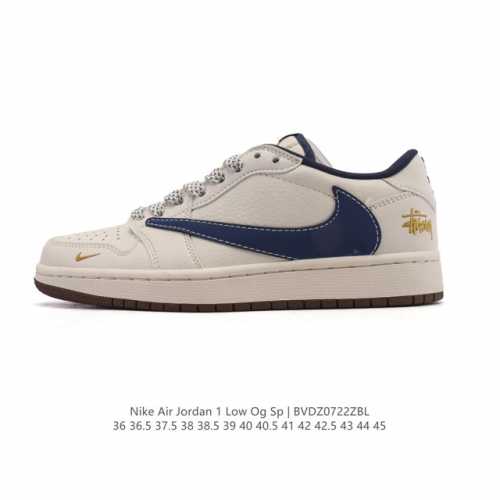 公司级 真标 耐克 Nike Air Jordan 1 Low Og Sp Military Blue Aj1乔1倒勾 2025年新款 蛇年新款 低帮篮球鞋 A