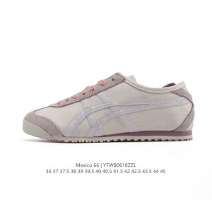 Asics 亚瑟士 女鞋真标半码制 配足弓鞋垫 日产经典老牌-鬼塚虎 Onitsuka Tiger Mexico 66经典墨西哥系列复古经典百搭板鞋休闲运动鞋慢
