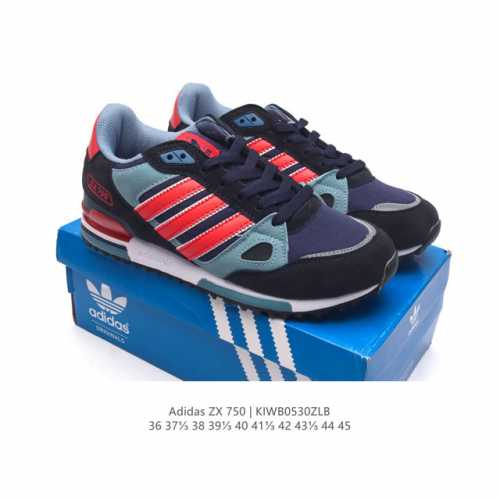 阿迪达斯 Adidas Zx 750 户外耐磨舒适运动休闲鞋男款经典运动鞋。80年代,Zx系列问世。这款经典鞋,采用热塑性聚氨酯橡胶 Tpu 鞋跟笼,搭配乙烯