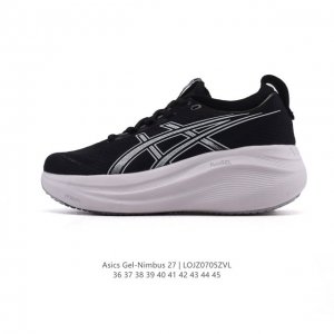 公司级 Asics亚瑟士升级Gel-Nimbus 27男女款跑鞋透气缓震回弹跑鞋N27跑步鞋该鞋款专为提高跑者舒适度和运动表现而设计，搭载了新型鞋面材料和更强的