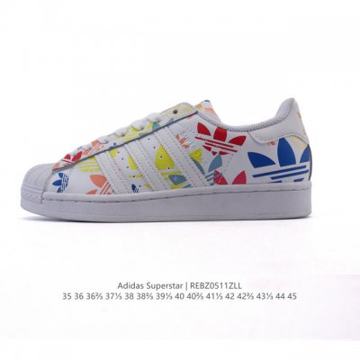 公司级 阿迪达斯 Adidas Superstar 2025年新款鞋子 蛇年新款经典贝壳头系列 新款休闲板鞋潮流男女士运动鞋 。鞋面柔软皮革拼接材质 标志性的贝