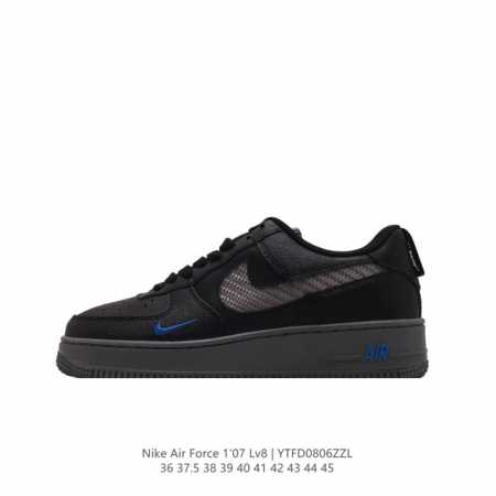 耐克 Nike Air Force 1 '07 Low 空军一号含气垫 低帮百搭厚底增高休闲运动板鞋。柔软、弹性十足的缓震性能和出色的中底设计，横跨复古与现代的 - 点击图像关闭