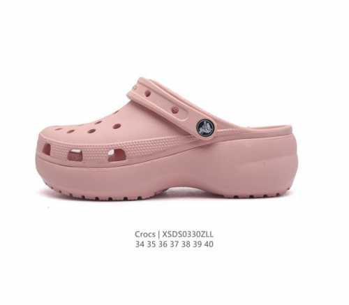 Crocs 沙滩洞洞鞋 女休闲厚底增高凉拖鞋 卡骆驰杨幂同款 厚底增高凸显大长腿沙滩鞋 选择尺码时 建议选大一码 脚感更舒适 这款没有鞋盒 类型 女鞋 尺码 3