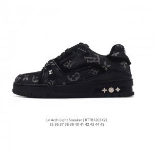 公司级 路易威登 Louis Vuitton Lv路易威登板鞋 时尚运动鞋 潮厚底增高鞋 。舒适防滑底和百搭性霸屏整个时尚娱乐圈，细节调整完美主义！采用柔软帆布